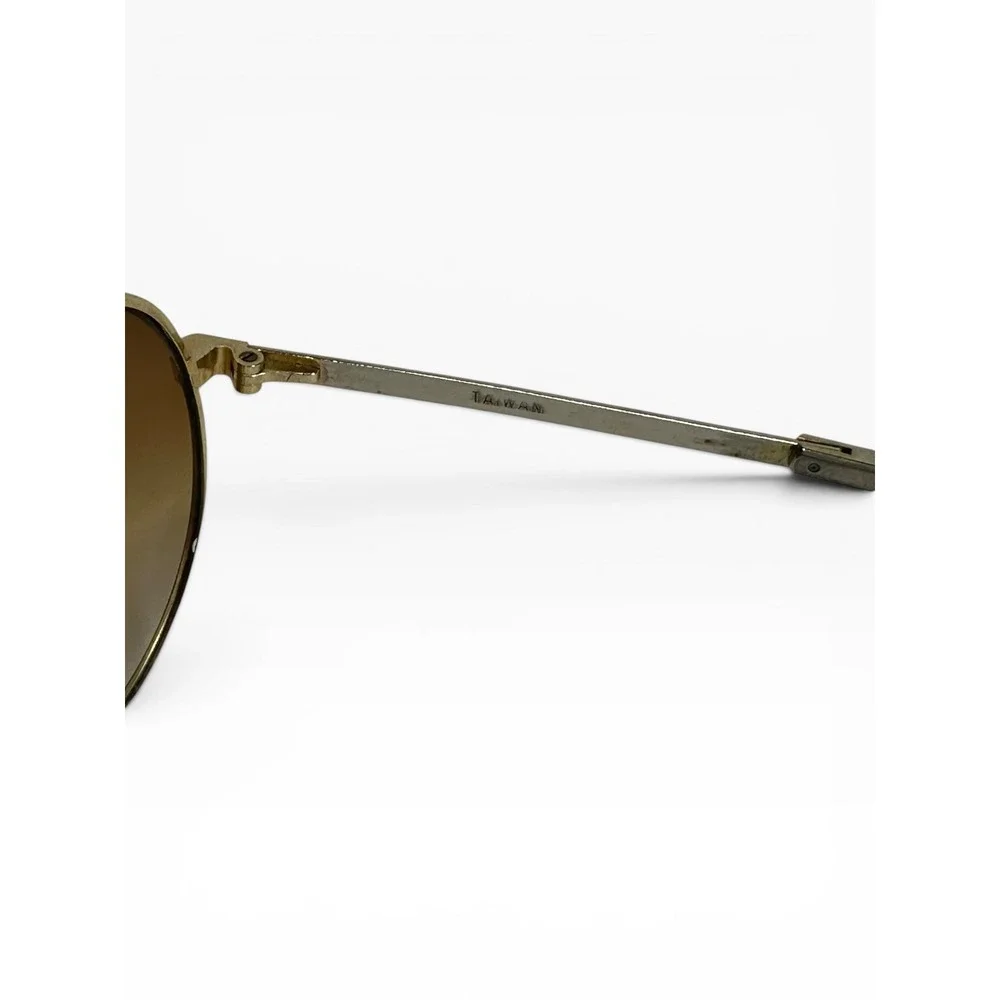 Ferrari Folding Aviator Sunglasses Mens Gold Brown Gradient Vintage Case